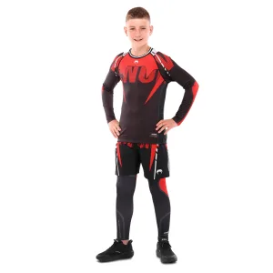 Шорти для змішаних єдиноборств дитячі ММА VNM чорний-червоний V5030 - S