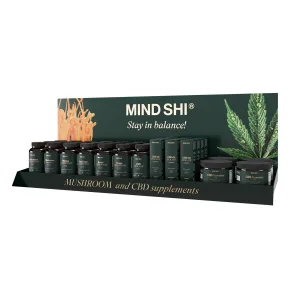 Display Stand Mushroom and CBD supplements