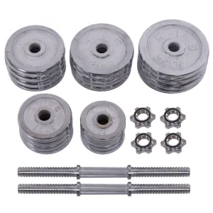 Гантелі розбірні хромовані 2 шт по 20 кг - 2 х 20 кг