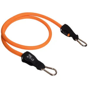 Еспандер трубчастий для фітнесу з карабіном 5,5х12,5х1200 мм навантаження 11 кг помаранчевий