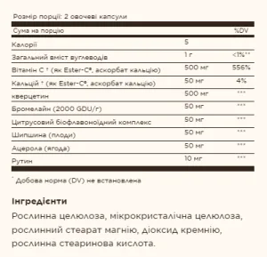 Quercetin Complex with Ester C plus - 100 капсул