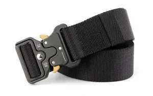 Ремінь тактичний військовий Assault Belt з пряжкою кобра чорний