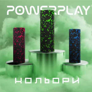 Масажний ролик (роллер) гладкий PowerPlay PP-4346 Mini EPP Foam Roller чорно/зелений 15x5,3 см