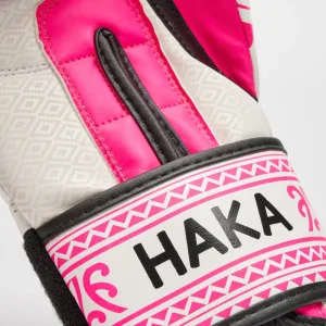 Боксёрские перчатки Leone GN329 HAKA White/Pink 10 унций