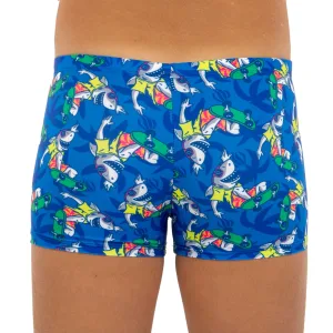 Плавки боксери для хлопчиків для плавання Акули вік 6-8 років синій 8