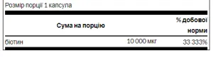 Biotin 10 000 мкг - 60 таблеток