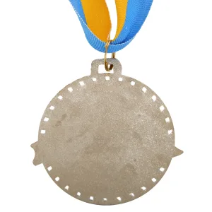 Медалі зі стрічкою 2 місце 6 см