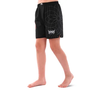 Костюм компресійний дитячий рашгард лонгслів штани та шорти VNM UFC FIGHT WEEK 2XS-L, чорний-сірий 9541B-9641B-V5032 XXS