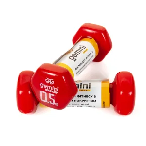 Гантелі Sport для фітнесу з вініловим покриттям 2 шт по 0.5 кг GSD-0.5RED