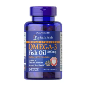 потрійної сили Omega-3 Fish Oil 1400 мг 950 мг active - 60 софтгель