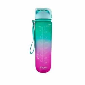 Water bottle EYUN 1000ml green-pink
