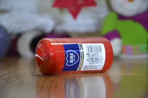 Свічка столова циліндр Bispol AURA Candles sw50_100_030 червоний