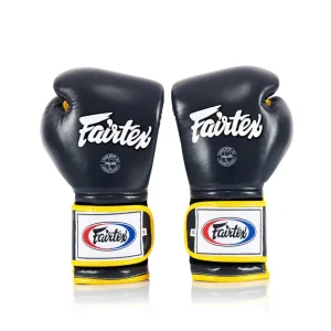 Боксерські рукавиці Fairtex BGV9 Mexican Blue/Yellow 16 унцій (бинти в комплекті)