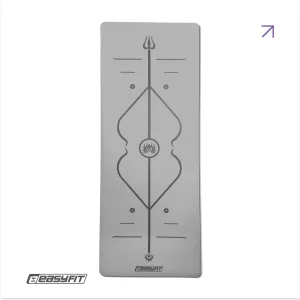 Килимок для йоги професійний EasyFit Pro каучук 5 мм Сірий