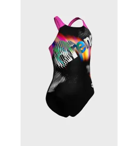 Купальник для плавання суцільний Arena LIT Logo SWIMSUIT V BACK L дитячий Оригінал 010690 590 128 см