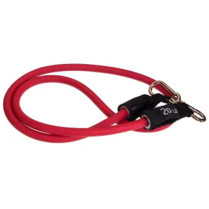 Еспандер трубчастий для фітнесу з карабіном 5,5х11,5х1200 мм навантаження 9 кг темно-червоний