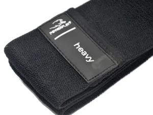 Тканева гумка для фітнесу та спорту PowerPlay 4111 Hip Band L Light чорна (d_84cm)