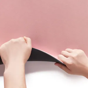 Килимок для фітнесу та йоги Sport TPE+TC 6 мм - рожево-чорний