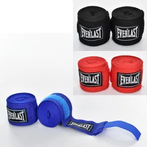 Бінт боксерський EVL 3 м коттон чорний