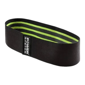 Тканева гумка для фітнесу та спорту Power System PS-4092 Booty Band LVL 2 Black/Green d_80 см. навантаження 12 - 16 кг.