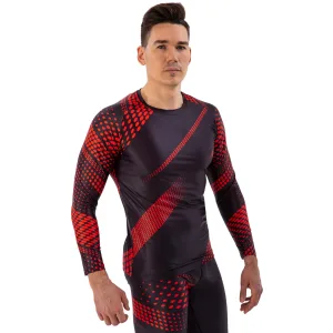 Рашгард лонгслів чоловічий Domino чорний-червоний TC210-13 - S