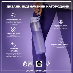 Пляшка для води ION8 1000 мл. (ЕКО пляшка) BPA Free, Light Purple