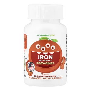 VitaWorks Kids Iron With Vitamin C - 120 жув. таблеток