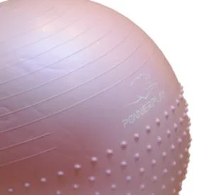 М'яч для фітнесу фітбол напівмасажний PowerPlay 4003 Ø65 cm Gymball Ліловий + помпа