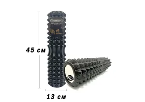 Масажний ролик EasyFit Grid Roller 45 см v.2,2 Чорний