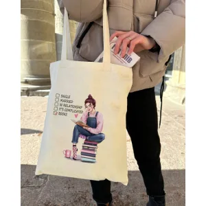 Екошопер BookOpt BK4068 "BOOKS - джерело знань" бежевий