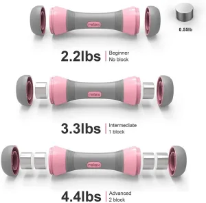 Гантелі для фітнесу набірні 2 шт по 2 кг рожевий