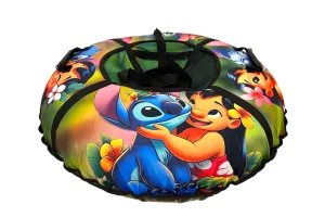 Тюбинг надувные санки ватрушка с камерой "стич" 100 см