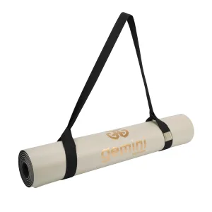 Килимок для йоги каучуковий поліуретан Sport Pro 183 см*68 см*5 мм кремовий