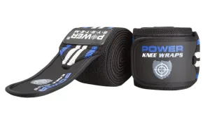 Бинти на коліна Power System PS-3700 Knee Wraps синій/чорний пара