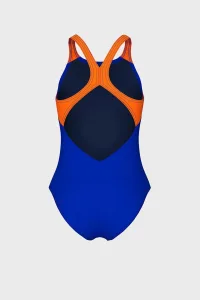 Arena PAINTING SWIMSUIT V BACK children's one-piece swimsuit blue with color print 140 cm