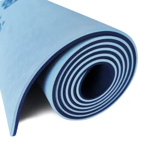 Килимок для фітнесу та йоги Sport TPE+TC 6 мм - темно-блакитний-синій