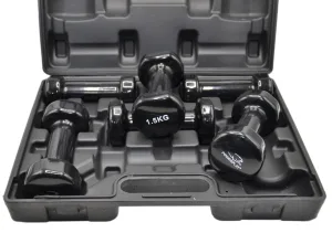 Набір гантелей в кейсі 9 кг. PowerPlay 4121 Fitness Dumbells (2шт.*1 кг. 2шт.*1,5 кг. 2шт.*2 кг.)
