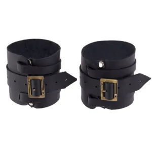 Напульсник атлетичний шкіряний чорний 1 шт - 21 x 7,5 см