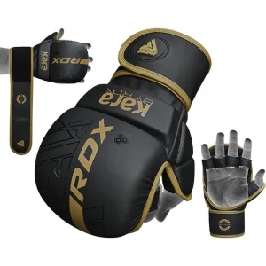 Рукавиці для ММА (греплінгові рукавички) RDX F6 KARA Matte Golden Plus L/XL