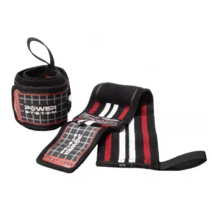 Кистьові бинти Power System PS-3500 Wrist Wraps Red/чорний