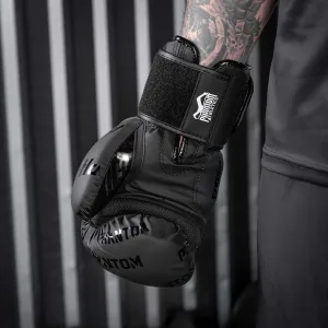 Боксерські рукавиці Phantom APEX Velcro Black 12 унцій (бинти 4 м. в подарунок)