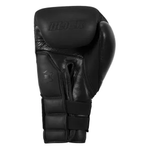 Боксерські рукавиці TITLE Black Bolstered Leather Black 16 унцій (бинти 4м. в комплекті)