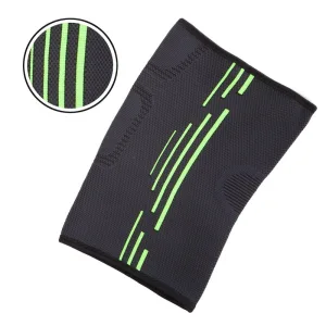 Наколінник бандаж еластичний 1 шт чорно-салатовий XL