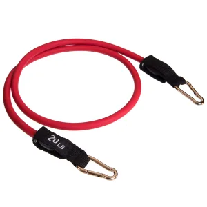 Еспандер трубчастий для фітнесу з карабіном 5,5х11,5х1200 мм навантаження 9 кг темно-червоний