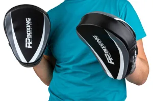 Лапи боксерські PowerPlay 3050 чорно сірі PU [пара]