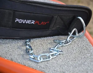 Пояс для обтяжень з ланцюгом PowerPlay 3095 неопреновий чорний універсальний