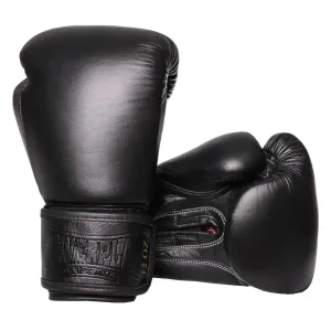 Боксерські рукавиці PowerPlay 3014 Indiana чорні натуральна шкіра 14 унцій
