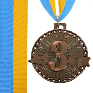 Медалі зі стрічкою 3 місце 6 см