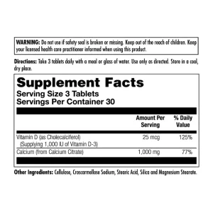 Calcium Citrate D3 1000 мг - 90 таблеток