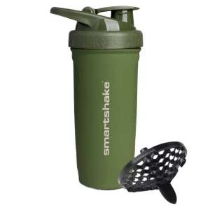 Шейкер спортивний SmartShake металевий Reforce Stainless Steel 900 мл Army Green
